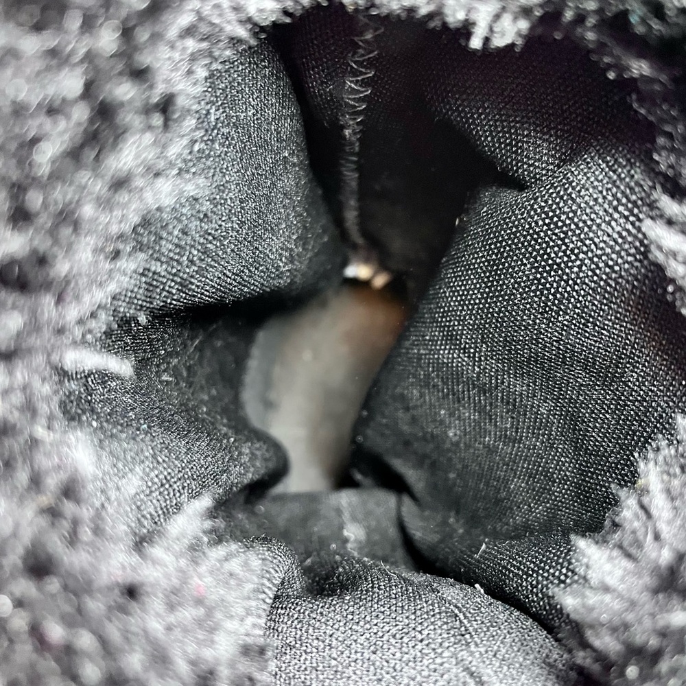 *🎉 HP 🎉Timberland | Black Leather Lace Up Fur Trim Mid-Calf Winter Boots S 7 - Picture 12 of 14